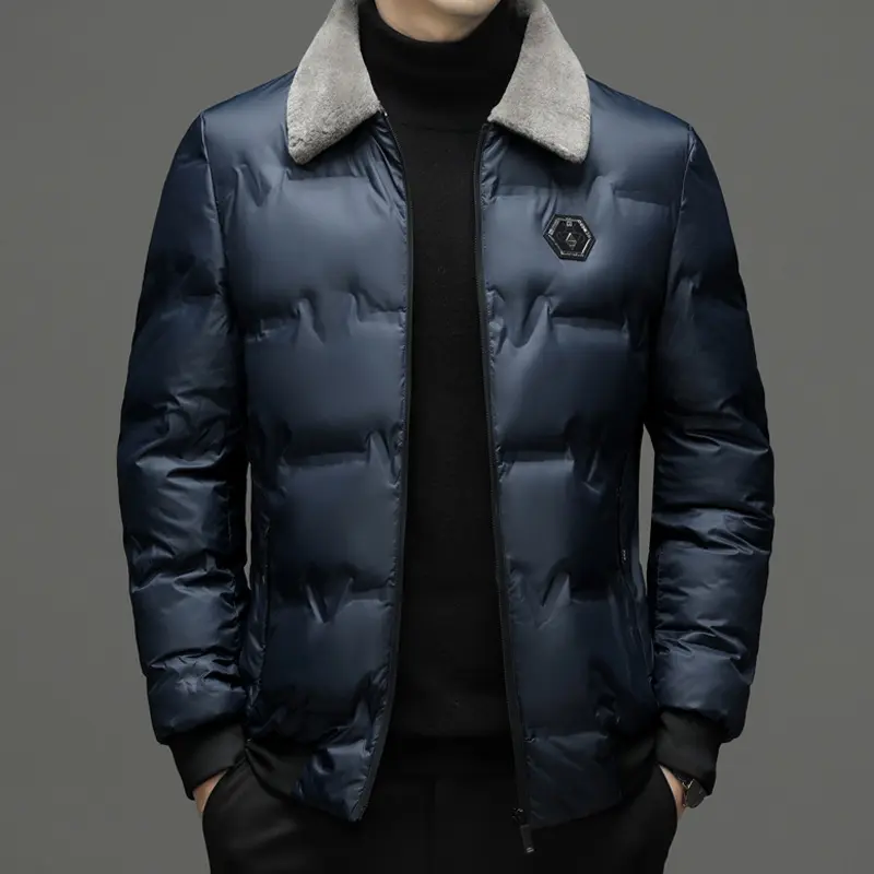 Men’s Cotton-Padded Winter Jacket with Fur Collar Coat Men’s Cotton-Padded Winter Jacket with Fur Collar Coat