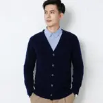 4bb67a00-1a35-44ef-84a0-7bfadb638a69.webp Slim Fit Long Sleeve Knit Jacket for Men - Polyester