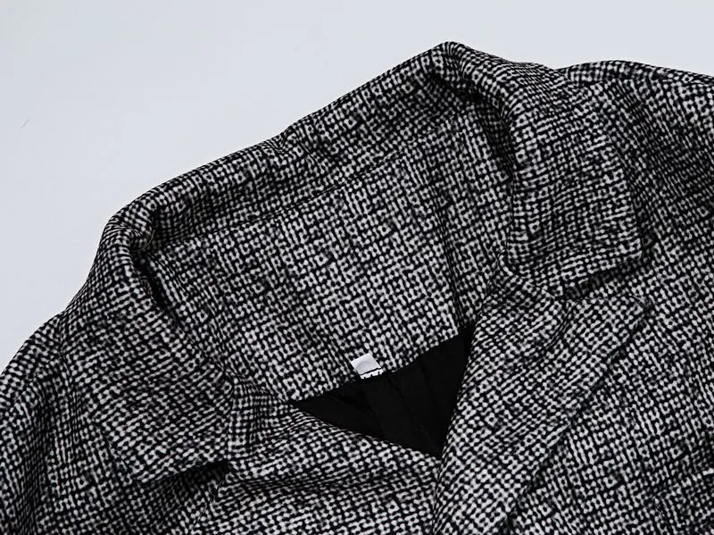 Slim Fit Plaid Blazer Jacket for Men, Double-Breasted