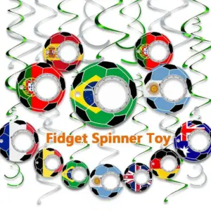 World Cup Finger Spinner Keychain for Stress Relief - One-Finger