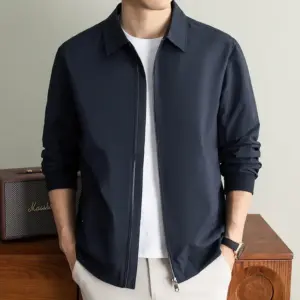 Wrinkle-Resistant Men’s Business Casual Jacket with Pockets