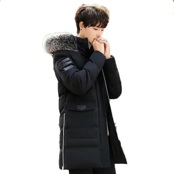 Warm Black Polyester Down Jacket Coat - Multiple Sizes Warm Black Polyester Down Jacket Coat - Multiple Sizes