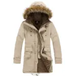 Men’s Hooded Cotton Parka Winter Overcoat with Pockets