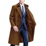 5908e679-25ec-4b60-9e9b-fdb344231bc8.webp Men’s Long Trench Coat in Polyester Blend, Solid Color
