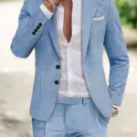 Two-piece Digital Printing Suit With Two Buttons Suit