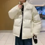Warmth-Ready Men’s Down Padded Leather Jacket with Pockets