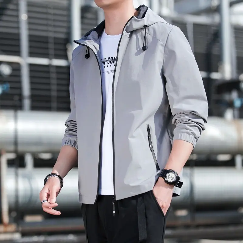 Fall Men's Hooded Jacket Casual Men's Tops Workwear Fall Men's Hooded Jacket Casual Men's Tops Workwear