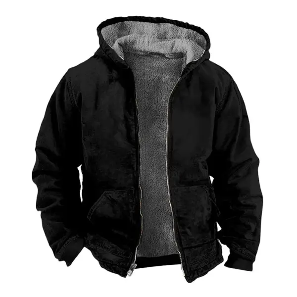 Loose-fitting Hooded Zip-up Trendy Cotton Jacket Loose-fitting Hooded Zip-up Trendy Cotton Jacket