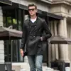 Casual Trench Coat For Men Mid-length Design Casual Trench Coat For Men Mid-length Design