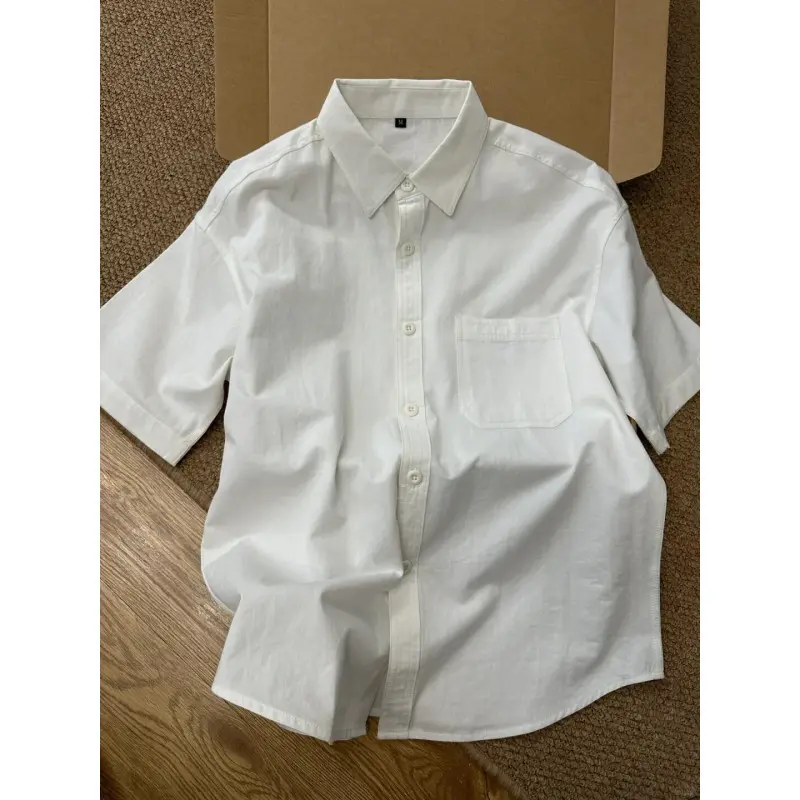 Breathable Pure Cotton Men’s Workwear Short Sleeve Shirt Breathable Pure Cotton Men’s Workwear Short Sleeve Shirt