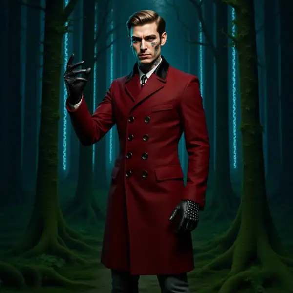 Warm Men’s Lined Wool-Blend Coat for Fall & Winter, Slim Fit