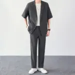 Summer-Ready Korean Style Short-Sleeve Blazer Suit