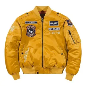 Embroidered Letter Baseball Jacket for Men, Loose Fit Long Sleeve