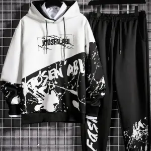Warm Regular-Thickness Hooded Sweater Suit for Men