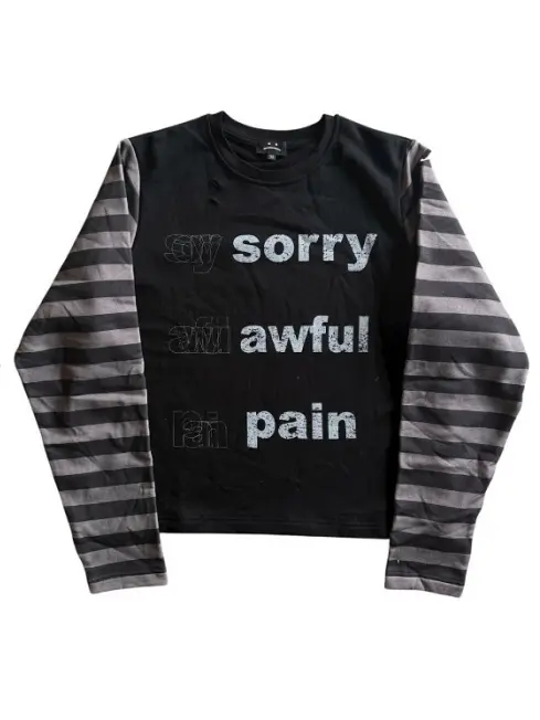 Long-sleeve Crewneck Striped Sweatshirt Long-sleeve Crewneck Striped Sweatshirt