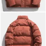 Thick Stand-Up Collar Padded Jacket for All-Season Wear