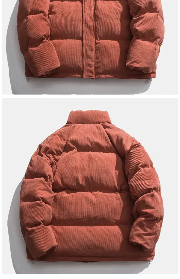 Thick Stand-Up Collar Padded Jacket for All-Season Wear
