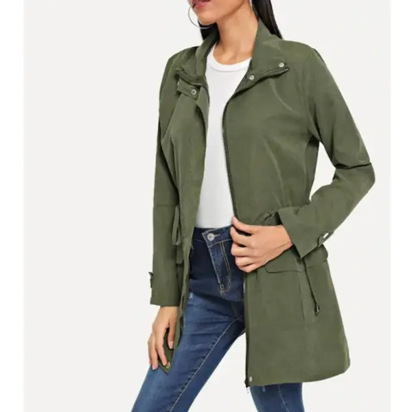 Solid color trench coat Solid color trench coat