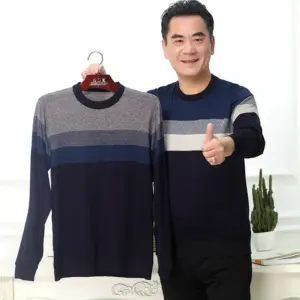 Breathable Thin Fit Men’s Long Sleeve Pullover Sweater