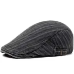 Sunshade Cotton Washed Beret for Men, Adjustable Fit