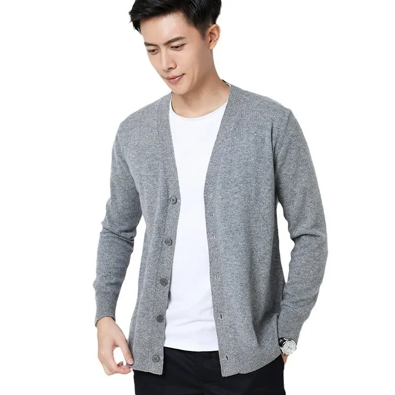 Slim Fit Long Sleeve Knit Jacket for Men - Polyester Slim Fit Long Sleeve Knit Jacket for Men - Polyester