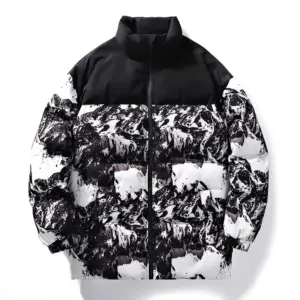 Warm Down Cotton Padded Jacket for Men - Camouflage Coat