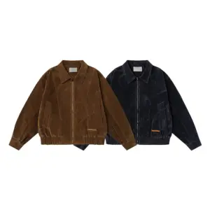 Retro Faux Suede Bomber Jacket With Zipper