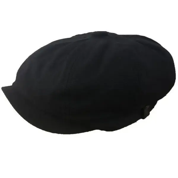 Men’s Vintage Painter Beret for Warmth - Flat Top, 56-60 cm
