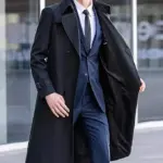 9e228a89-4268-4b5c-aca1-1694fd802ffd_fine.webp Men’s Long Trench Coat in Polyester Blend, Solid Color