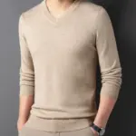 SpringAutumn Sweater V-Neck Top Men's