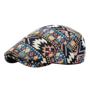 Adjustable Cotton Jacquard Beret for Warm Wind & Sun