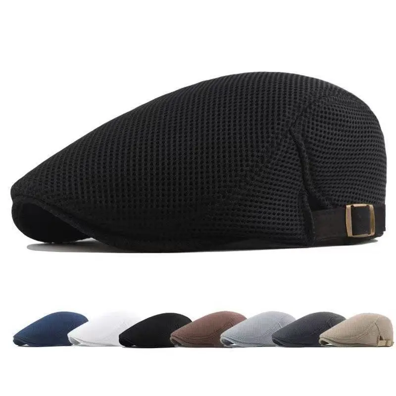 Breathable Sun-Protective Mesh Beret Hat with Conical Crown Breathable Sun-Protective Mesh Beret Hat with Conical Crown