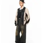 Heavy Industry Biker's Leather Jacket Men And Women