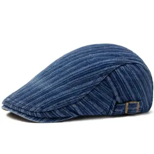 Sunshade Cotton Washed Men’s Beret with Adjustable Fit