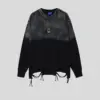 Washed-look Ombre Loose Fit Cotton Bottoming Shirt for Teens