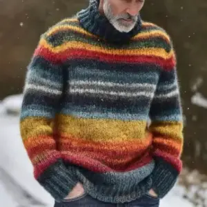Warmth-Retaining Japanese-Style Turtleneck Sweater - 3 D Print
