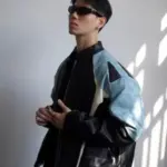 Windproof Leather Motorcycle Jacket for Men, Loose Fit