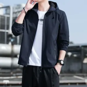 Fall Men's Hooded Jacket Casual Men's Tops Workwear
