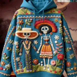 Fashion Casual Printed Polyester Sweater