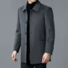 Four-Season Double-Sided Wool Lapel Coat for Men