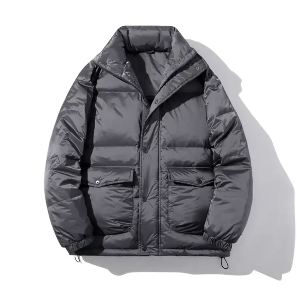 Warmth-Boosting White Duck Down Padded Jacket, Big Sizes Warmth-Boosting White Duck Down Padded Jacket, Big Sizes