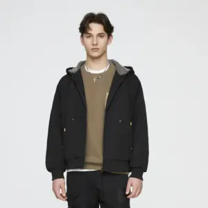 Thickened Men’s Hooded Loose Jacket for Winter Pockets