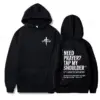 Hooded Pullover Hoodie for Men, Polyester Long Sleeve