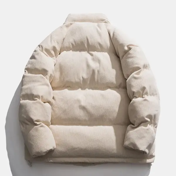 Thick Stand-Up Collar Padded Jacket for All-Season Wear