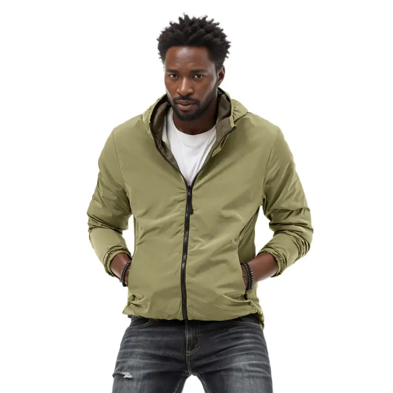 Reversible Men’s Zipper Coat for Loose Fit, 2-Way Colors Reversible Men’s Zipper Coat for Loose Fit, 2-Way Colors