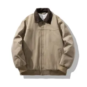 Vintage Corduroy Hooded Lapel Jacket for Winter Pockets