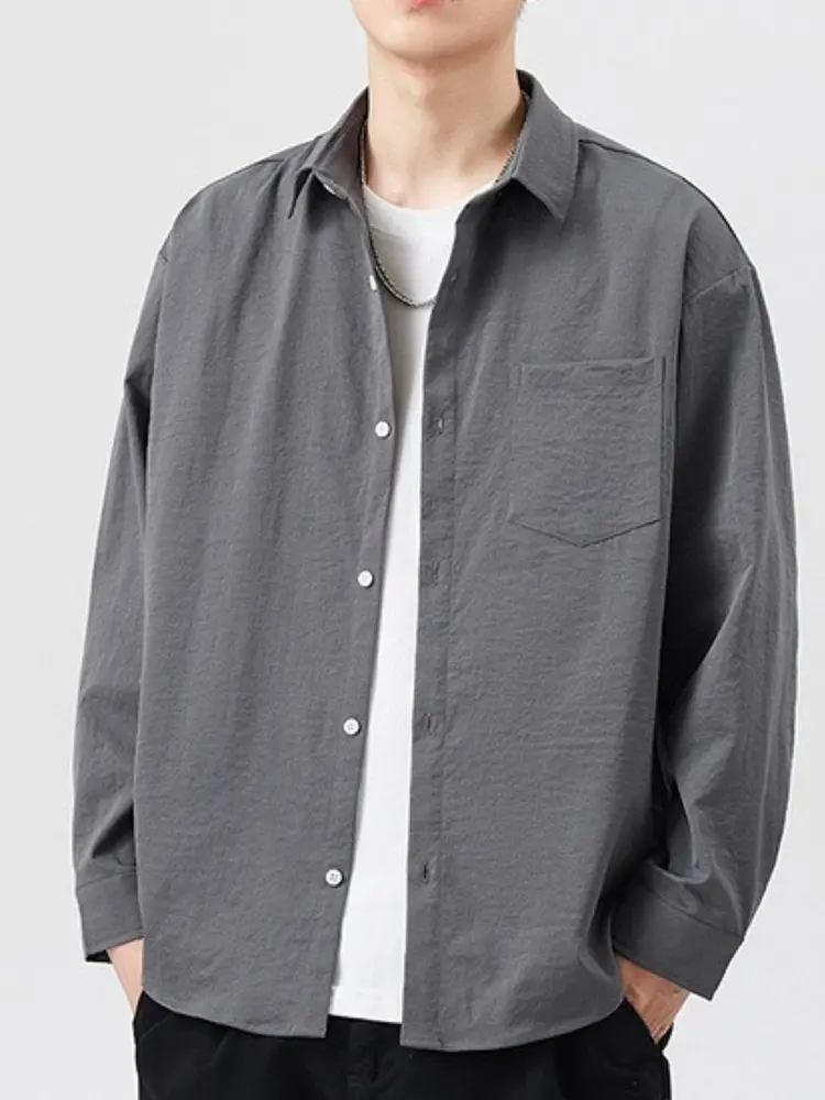 Four-Way Stretch Comfort Youth Shirt Long Sleeve Cardigan Four-Way Stretch Comfort Youth Shirt Long Sleeve Cardigan