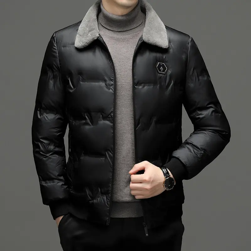 Men’s Cotton-Padded Winter Jacket with Fur Collar Coat Men’s Cotton-Padded Winter Jacket with Fur Collar Coat