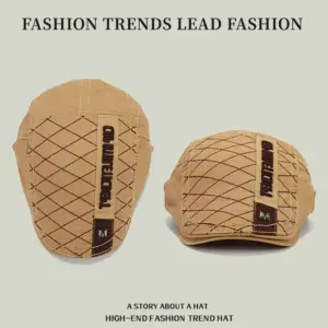 Sun-Blocking Breathable Cotton Beret Painter Cap, 54-60 cm