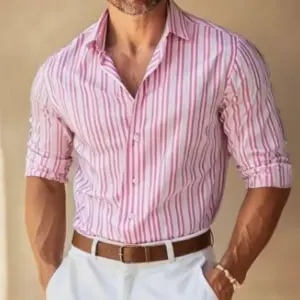 3 D Printed Digital Check Slim Fit Casual Shirt for Men